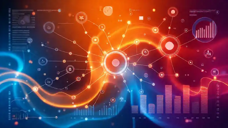 Visualización de datos futurista e innovadora