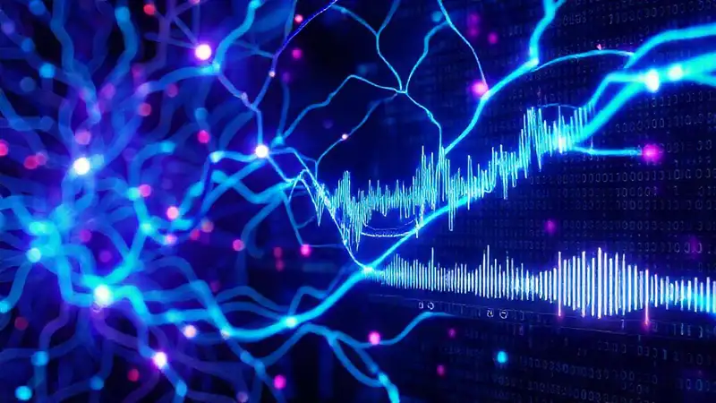 Interfaz digital futurista, vibrante y compleja