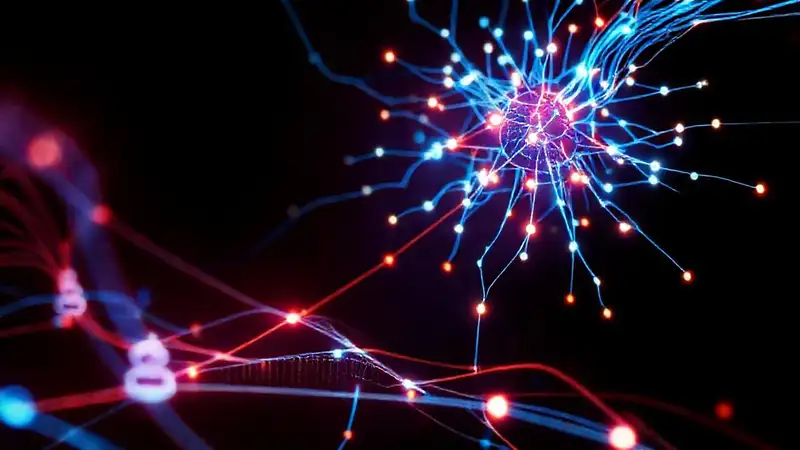 Redes neuronales futuristas iluminan interfaces digitales