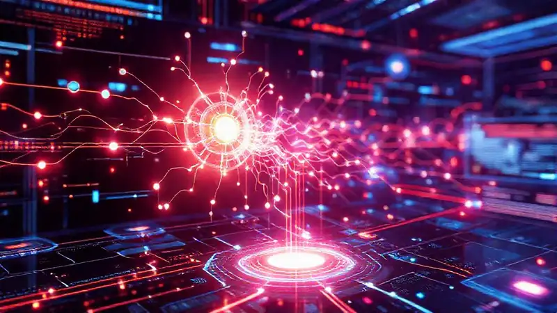 Interfaz futurista y digitalmente optimista brilla