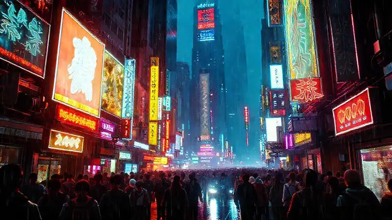 img_7fzaqmyj Ciudad cyberpunk vibrante y oscura