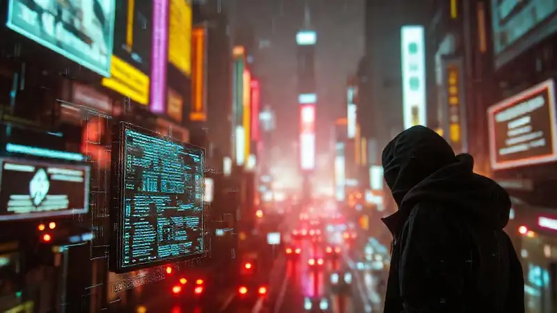 Ciudad cyberpunk digital