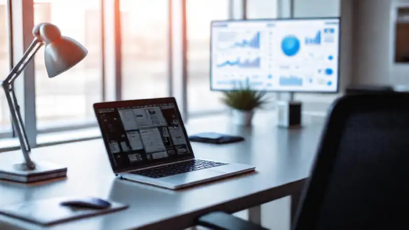 Escritorio moderno digital y profesional