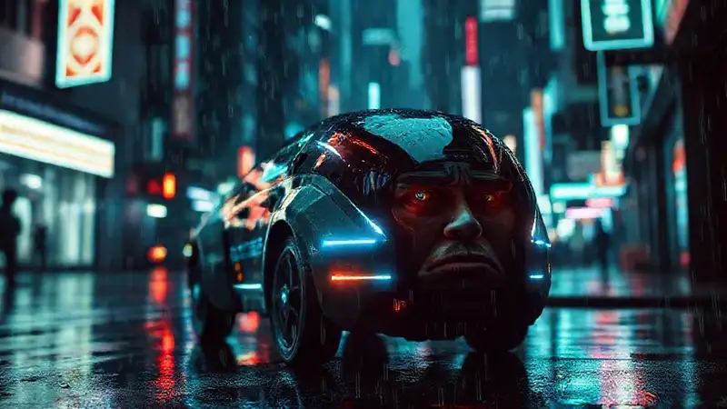 Ciudad futurista: vehículo frustrado