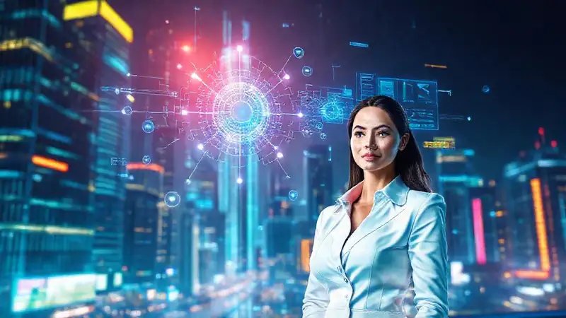 img_gx3dlbfl Una ciudad futurista visualiza datos digitales