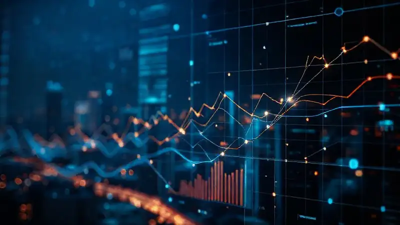 Visualización de datos futurista y sofisticada