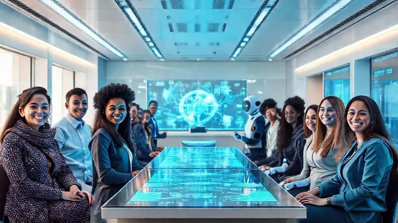 Un futuro de oficina optimista y tecnológico