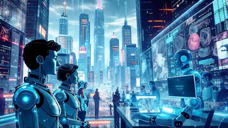 Una ciudad futurista y optimista brilla