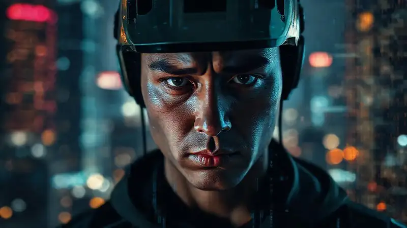 img_itxab44o Un AI frustrado observa la ciudad digital