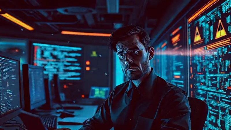 img_lftcnqe7 Un empleado frustrado en un caos digital