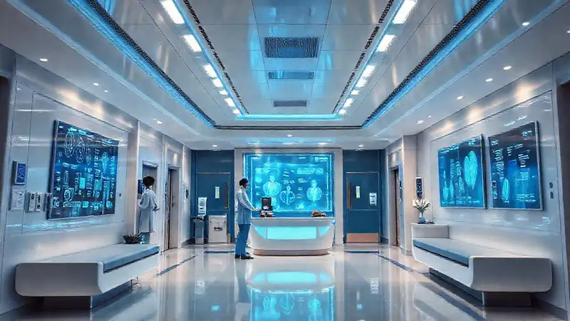 Un hospital futurista es tranquilo y elegante