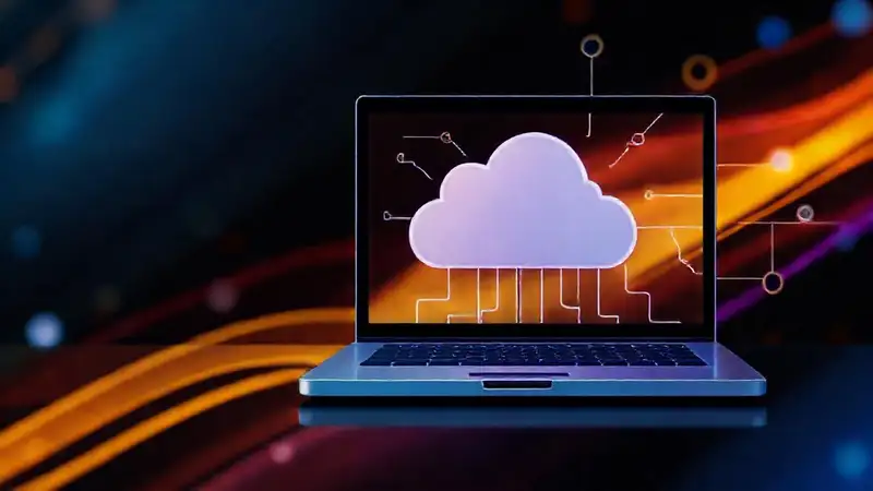 Almacenamiento digital moderno y colorido