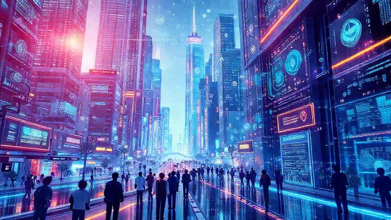 Ciudad futurista: tecnología y diseño innovadores