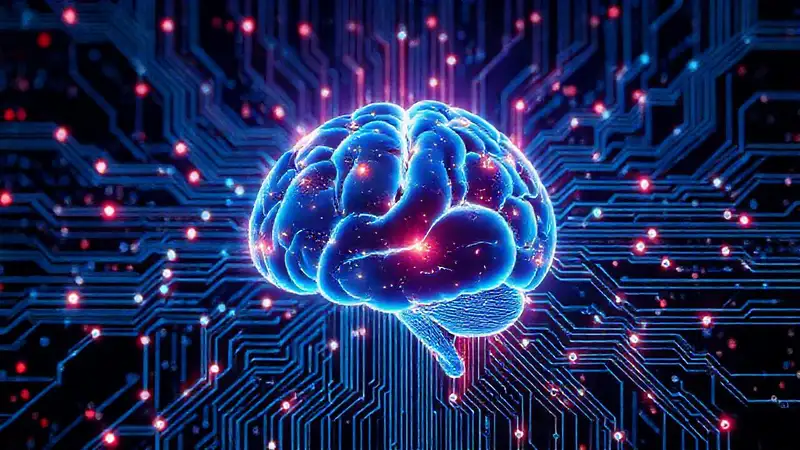 El cerebro de IA analiza datos digitales